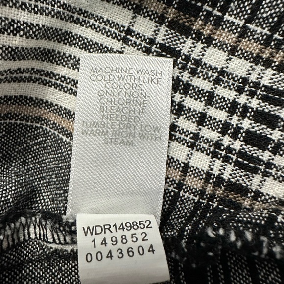 J. Jill Women's Short Sleeve Plaid Shirt Dress with Pockets Size Large Petite - Picture 10 of 10